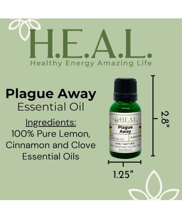 H.E.A.L.'s Plague Away Essential Oil Blend Lemon Cinnamon & Clove 0.5oz - Buy Online on GoSupps.com