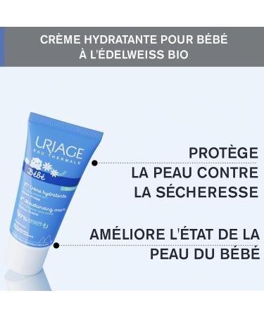 Uriage B b Cr me Hydratante Visage - Edelweiss Bio et Beurre de Karit - Hydrate et Prot ge contre la S cheresse - Absorption Rapide et non Collante - 97% d Ingr dients d Origine Naturelle - 40ml - Buy Online on GoSupps.com
