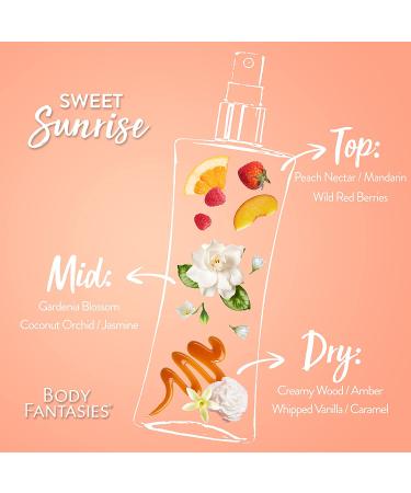 Body Fantasies Signature Sweet Sunrise Fantasy Body Spray 8oz - Buy Online on GoSupps.com
