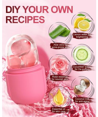 Ice Face Roller for Puffiness Relief | Beauty Skin Care Tool for Brightening & Reducing Fine Lines (Pink - Buy Online on GoSupps.com