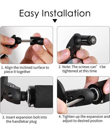 2pcs Bar End Bicycle Mirrors | Cycling Rear View Mirrors for Mountain and Road Bike - Buy Online on GoSupps.com