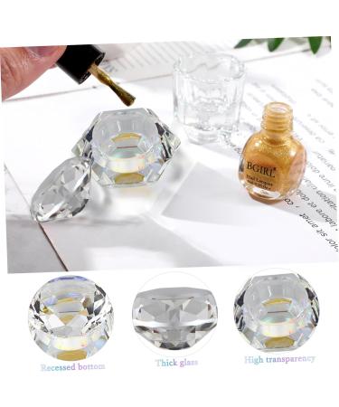 minkissy Nail Art Crystal Cup Glass Jars Cosmetics Manicure Glass Container Cream Glass Jar Nail Polish Glass Jar Lipstick Glass Jar Nail Art Glass Container Diamond Hand Model 6.5x8cm As Shown - Buy Online on GoSupps.com