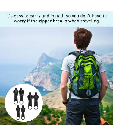 12-Piece Zipper Slider Replacement Set | Removable Zipper Pull for Jackets Suitcases & Backpacks - Black - Buy Online on GoSupps.com