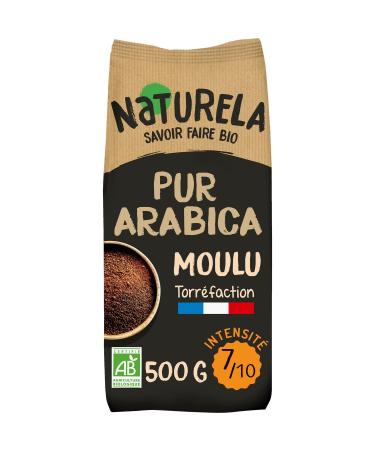 NATURELA Caf MouL'ou Bio Pur AraBIa Ar me Intense et Saveur l gante (Paquet 500g) - Le lot de 3