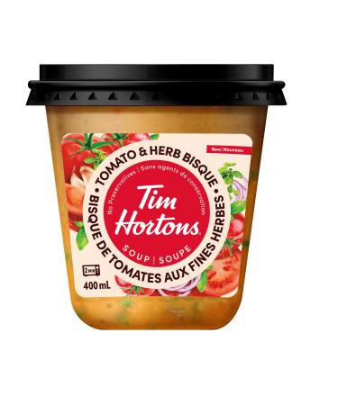 Tim Hortons Tomato and Herb Bisque Soup Ready to Serve On the Go 400ml Tomato 400 ml (Pack of 1)