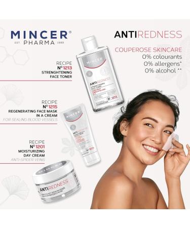  MINCER EST. PHARMA 1989 Mincer Pharma Anti-Redness Regenerating Moisturiser Uniform Colour Face Serum for Couperose Skin with Chestnut Ginkgo Biloba Centella Asiatica 30 ml - Buy Online on GoSupps.com