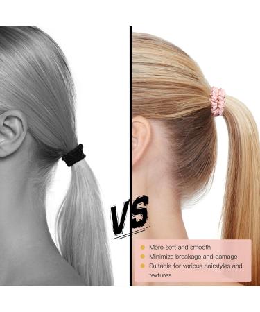 Acolidas Silk Hair Scrunchies Mini 100% Mulberry Silk Hair Scrunchy Skinny Silk Scrunchies for Hair Sleep Small Satin Hair Ties for Women Girls Curly Thick Thin No Damage Ponytail Holder Elastics - Buy Online on GoSupps.com