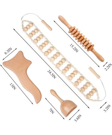 4-in-1 Maderoterapia Kit for Lymphatic Drainage, Muscle Release, Cellulite Reduction - SET02 - Buy Online on GoSupps.com