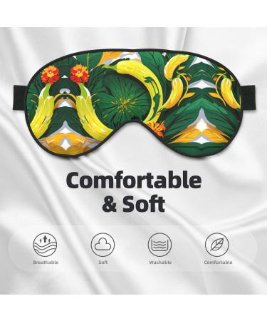 Buy SSIMOO Tropical Banana Leaves Soft Sleep Eye Mask - Breathable Travel Eye Patch for Women | Perfect for Relaxation - Buy Online on GoSupps.com