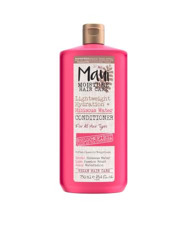 Maui Moisture Lightweight Hydration + Hibiscus Water Conditioner Nourishing Conditioner Softens & Quenches Wavy & Curly Hair with Aloe Vera Vegan & Silicone-Free 25.4 fl. oz