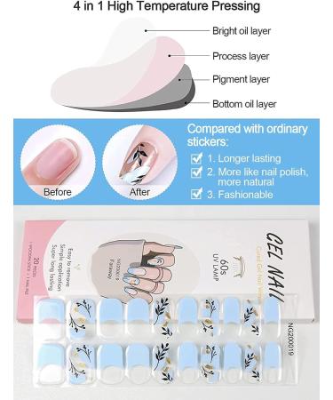 Kalolary 20PCS Nail Gel Polish Strips - Self-Adhesive Full Wraps Stickers with Nail File - UV/LED Lamp Required (NJTZ-19) - Buy Online on GoSupps.com
