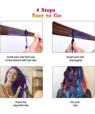 Hair Chalks for Girls 8 Coloured Hair Dye Temporary Washable Hair Spray Colour for Kids Men and Woman - Buy Online on GoSupps.com