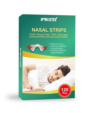Nasal Strips for Snoring 120 Count Extra Strength Nose Strips for Breathing Sleep Snore Strips for Men Women Relieve Nasal Congestion Due to Colds & Allergies Anti Snoring - Tan 66 mm x 19 mm