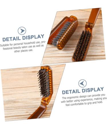 minkissy Foldable Hairbrush Mirror Travel Comb With Bristles For Men And Women Portable - Buy Online on GoSupps.com