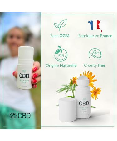 PURESKILLS | Cr me chauffante CBD + Arnica | 5 Huiles Essentielles + Vitamine E - Cr me CBD et Arnica | Calme et D t nd Cr me CBD Cr me de chanvre - Fabriqu en France Qualit Sup rieure - Buy Online on GoSupps.com