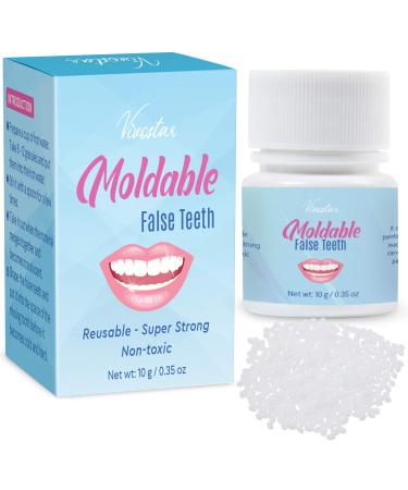 Teeth Repair Kit, Temporary False Teeth, Do it Yourself Thermal Fitting Beads, Moldable False Teeth for Snap On Instant and Confident Smile, Vivostar
