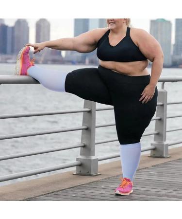 Ancrina Plus Size Compression Socks for Women & Men - 3XL-4XL Blue for Sports Running Air Travel & Cycling - Buy Online on GoSupps.com