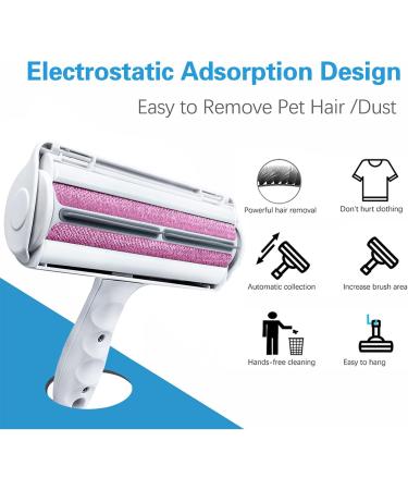 Top 2.0 Pink Animal Hair Remover Lint Roller | Reusable Lint Brush for Dog & Cat Hair | Effective for Furniture Bedding Couch & More - Shop Now! - Buy Online on GoSupps.com