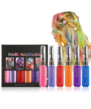 RoseFlower 6 Colours Hair Chalk Combs Washable Temporary Hair Colour Dye for Kids Boys Girls Women Colour Hair Sprays Pink/Purple/Blue/Orange Hair Color for Carnival Birthday Cosplay Halloween Xmas #1 - Buy Online on GoSupps.com