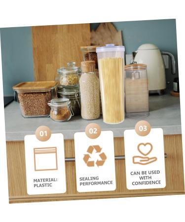 Alipis Tall Plastic Pantry Crisper Kitchen for Food Rice Spaghetti Cereal Flour Canister Case Grains 1 - Buy Online on GoSupps.com