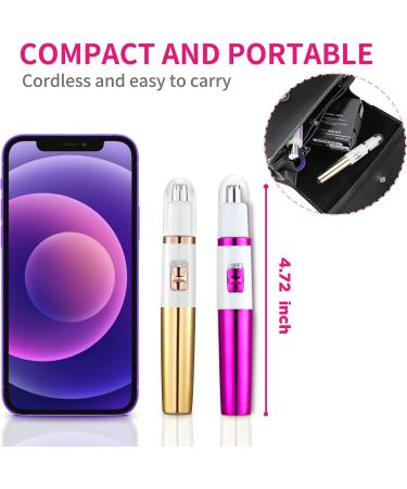 Numifun Women's Nose Hair Trimmers - Painless Ear & Nose Hair Cutter Waterproof Rose Purple - Perfect for Eyebrows & Face - Buy Online on GoSupps.com