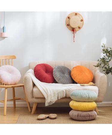 Wheelchair Soft Seat Cushion Velvet Pillow Travel Cushion Sofa Cushion Tatami Round Pumpkin Wheelchair Office Cushion Velvet Bay Window Handmade Core Pillow - Buy Online on GoSupps.com
