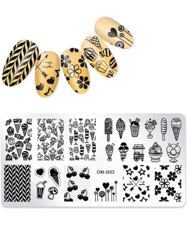 5 PCs Nail Stamping Plates - Nail Art Stencils for Manicure | International Shipping - Buy Online on GoSupps.com