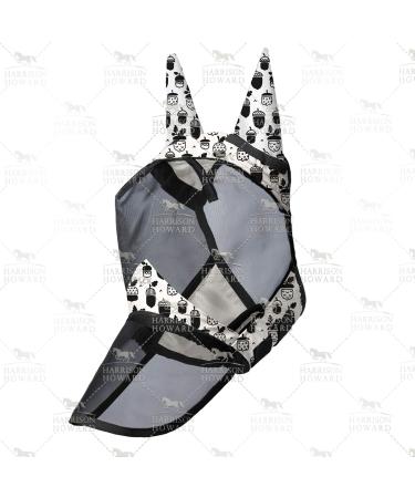 Harrison Howard CareMaster Horse Fly Mask Long Nose with Ears - UV Protection for Horses - Pinecone (M) - Buy Online on GoSupps.com