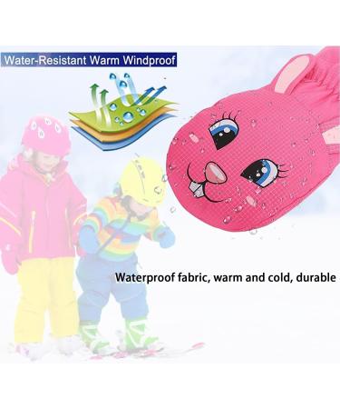Buy Winter Gloves for Kids - Waterproof & Warm Ski Gloves for 1-9 Years - Pink Rabbit Faustlings Fleece Snow Gloves - Buy Online on GoSupps.com