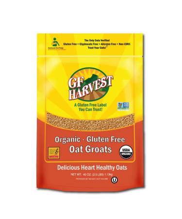 GF Harvest Gluten Free Organic Oat Groats, 40 Ounce Bag 2.5 Pound (Pack of 1)
