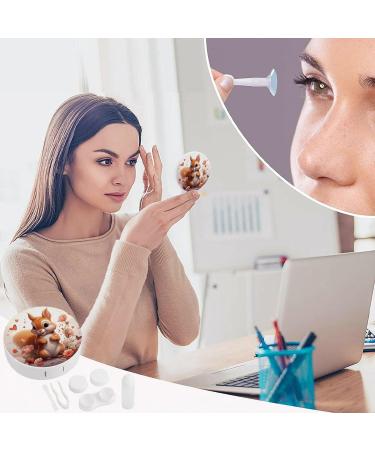 Cute Hamster Contact Lens Travel Kit - Portable Contact Box with Mirror for Daily Outdoor Use - Best eCommerce Choice - Buy Online on GoSupps.com