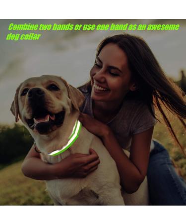 16-Piece High Visibility Reflective Bands for Wrist, Arm, Ankle & Leg - Safety Gear for Night Walking, Cycling & Running - Green & Orange - Buy Online on GoSupps.com