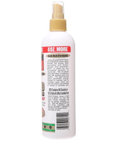 BB African Royale BRX Braid and Extensions Sheen Spray 12 oz - Moisturizing Hair Treatment - Buy Online on GoSupps.com