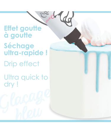 Scrapcooking Drip Cake Glasur Blue 140g - Quick-Drying Cake Glaze for Drip Cakes Cookies and Donuts - Perfect Birthday Decoration - Buy Online on GoSupps.com