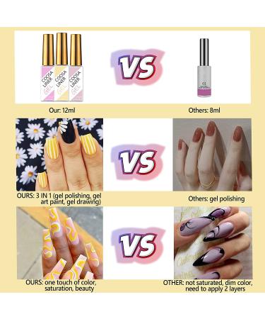 Painted Gel Nail Polish Set - 24 Colors Line | UV/LED Soak Off Nail Art Kit for DIY Manicures - Buy Online on GoSupps.com