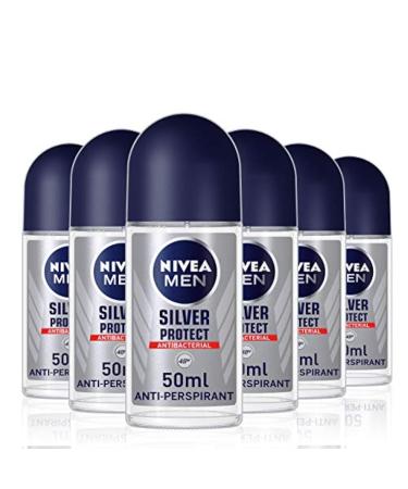 Nivea Silver Protect Anti-Perspirant Roll-On Deodorant Pack of 6 50ml