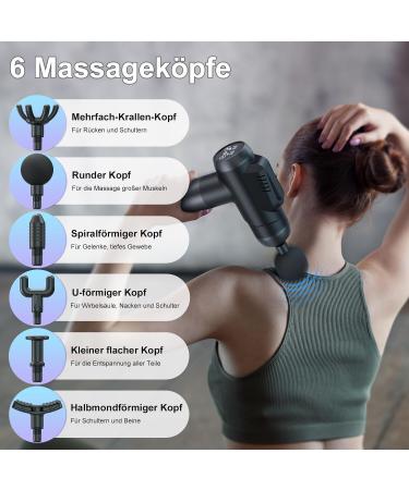 Massage Gun - Timiyou 99 Speeds 6 Massage Heads Quiet Muscle Relief for Back Shoulder & Neck Pain - Buy Online on GoSupps.com