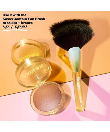 Kosas Sun Show Glowy Warmth Bronzer - Talc-Free Vegan Contouring Powder for Cheekbones & Jawline - Enriched with Fatty Acids - Ideal for Beachy Looks - Buy Online on GoSupps.com