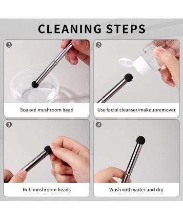 Lilystar 4 in 1 Portable Makeup Brush Set - Under Eye Concealer Liquid Foundation & Powder Blending Brushes for Travel - Buy Online on GoSupps.com