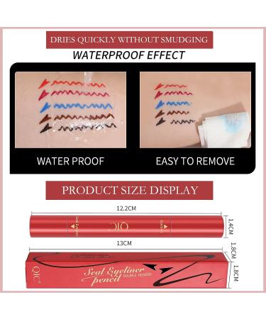 Winged Colored Eyeliners Set - 5 Colors Liquid & Pencil Stamps for All Eye Shapes | Waterproof Cat Eye Liners for Women - Buy Online on GoSupps.com