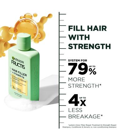 Garnier Fructis Hair Filler Strength Repair Shampoo - Sulfate Free Vitamin Cg for Weak & Damaged Hair 10.1 Fl Oz - Shop Internationally - Buy Online on GoSupps.com