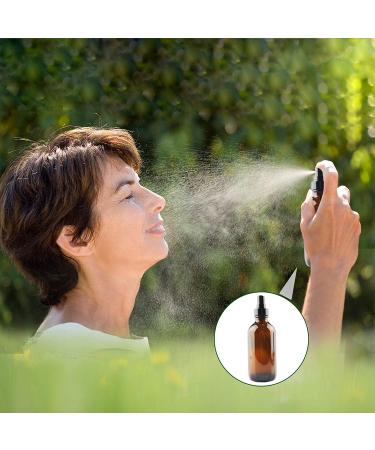 4oz Amber Glass Spray Bottles - Pack of 16 | Refillable Mist Bottles for Essential Oils, Perfumes & Cleaning Products - Buy Online on GoSupps.com