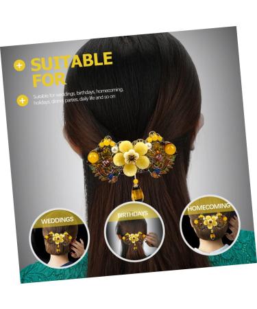 FRCOLOR Metal Flower Barrettes Hairpin Back of Head Vintage Alloy Ponytail Barrette - Buy Online on GoSupps.com