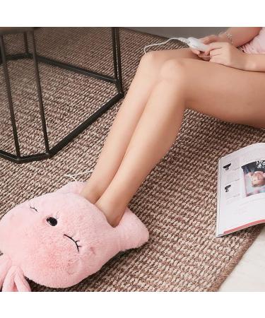Lichengtai Electric Foot Warmer 4 Temperature Levels & 3 Timing Shutdown Cozy Heating Pillows for Winter Ideal for Family Living Room Office - Pink for Women & Children - Buy Online on GoSupps.com