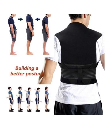 ZCLNYVGJ GUOWGANG Brace Support Belt Adjustable Back Support Posture Corrector Men Women Clavicle Spine Back Shoulder Lumbar Posture Correction (Size : Medium) (A M) - Buy Online on GoSupps.com
