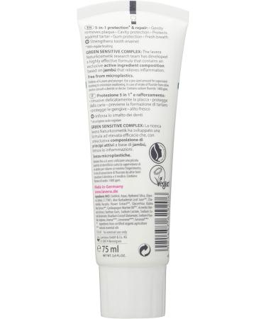 Lavera Sensitive Toothpaste & Repair | Vegan Bio Toothpaste | 100% Certified Natural Cosmetics | 4 x 75ml (300ml) - Shop Now! - Buy Online on GoSupps.com