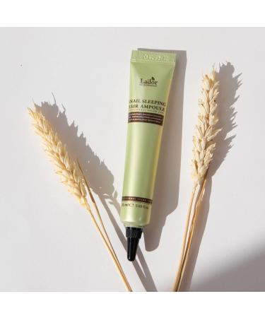 LA DOR Snail Sleeping Hair Ampoule 20ml | Regenerating Hair Mask with Collagen & Keratin | Deep Conditioner & Hydrating Treatment - Buy Online on GoSupps.com