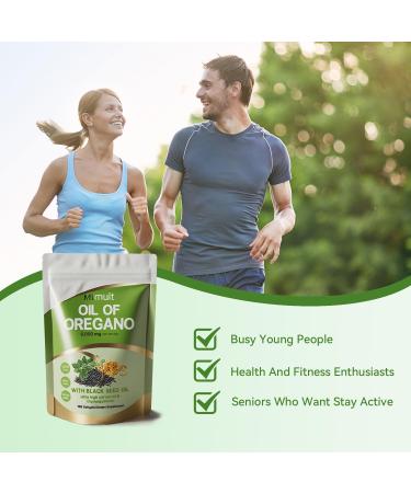 Mtmult Oil of Oregano with Black Seed Oil 6000mg & Moringa Aceite de Oregano Oil of Oregano Capsules Oregano Oil Pills Carvacrol-Rich Opaque Airtight Packaging 180 Softgels - Buy Online on GoSupps.com