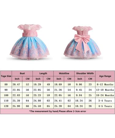 NNJXD Baby Girl Princess Tutu Dress 3-4 Years Pink&Blue - Birthday Party Gown 2025 - Buy Online on GoSupps.com