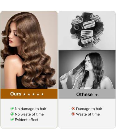 Wefaly Curlers at night heatless curls velvet nonslip hair band curls without heat with hairpin Lotta Curls DIY hair curler rollers for long and medium hair leopard pattern - Buy Online on GoSupps.com